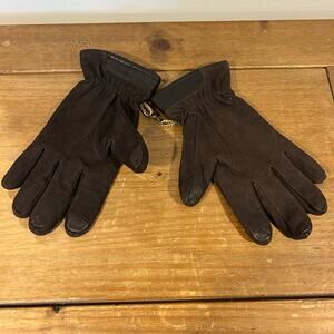 TIMBERLAND Sz XL Genuine Leather Brown Gloves Men’s  Stylish Plaid Inside GOAT